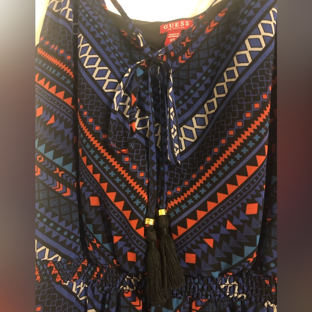 Guess Sundress Navy And Multi Color Pattern - Picture 6 of 7